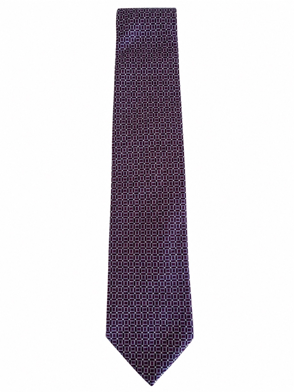 Brooks Brothers Italian Silk Geometric Tie Purple Pink